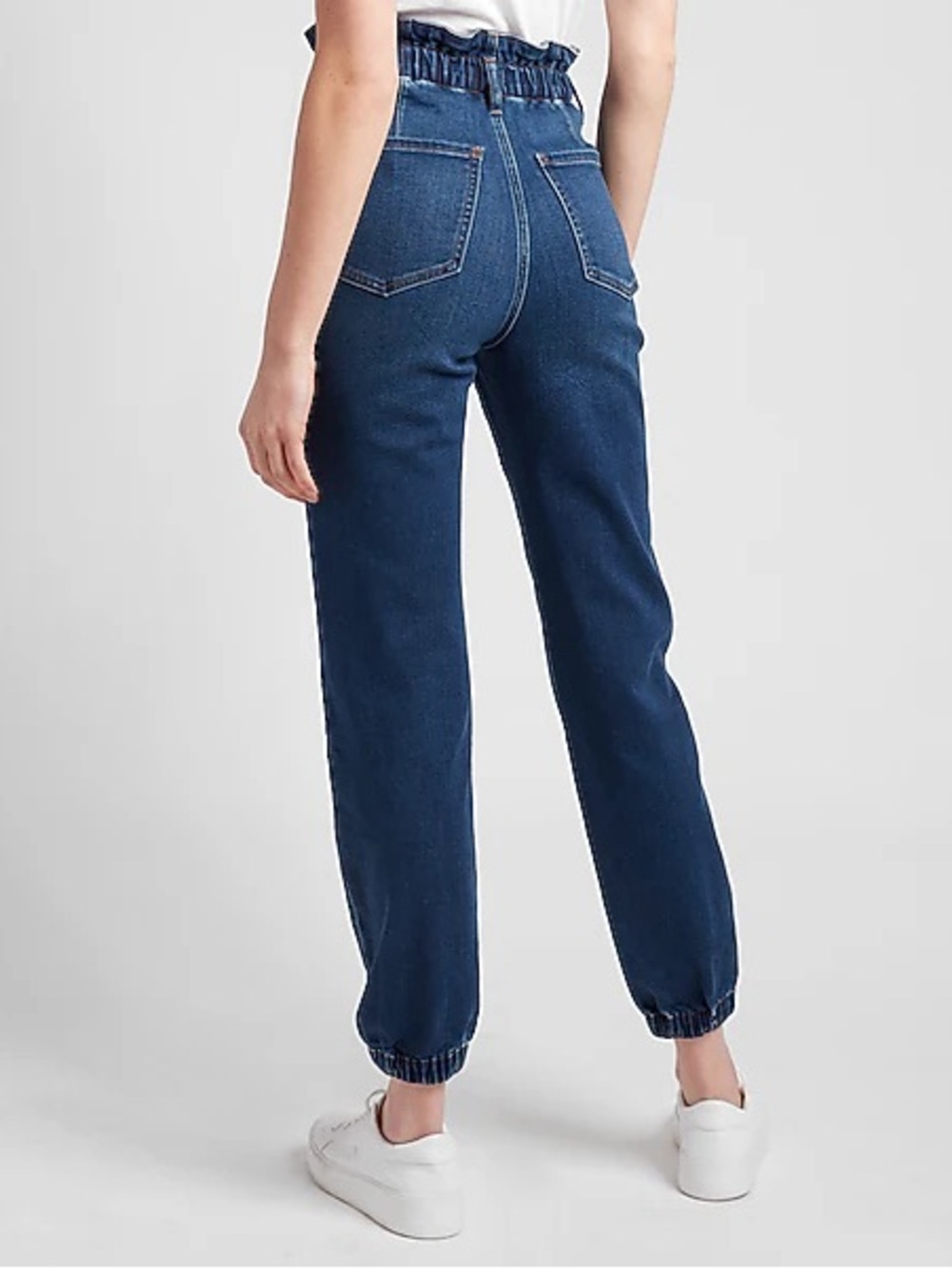 Express Dark Blue High-Rise Jogger Jeans - Women's